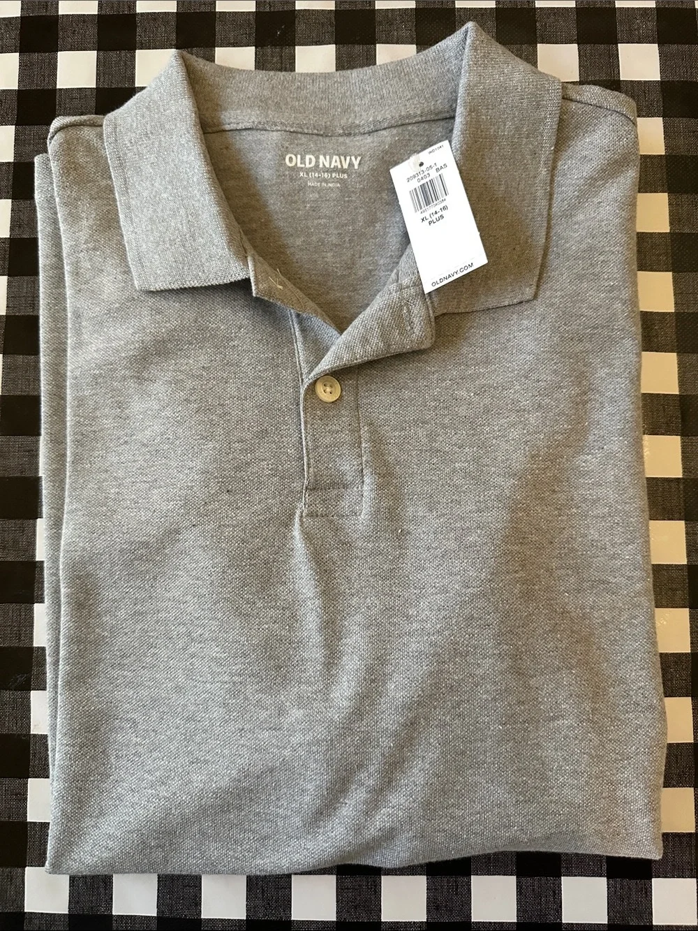 Old Navy Boy’s Gray Short-Sleeve Polo